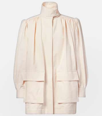 Chaqueta en lona de algodón fruncida | Chloé