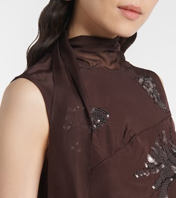 Top asimmetrico con sciarpa | Jacques Wei
