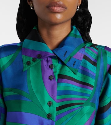 Iride cropped silk shirt | Pucci