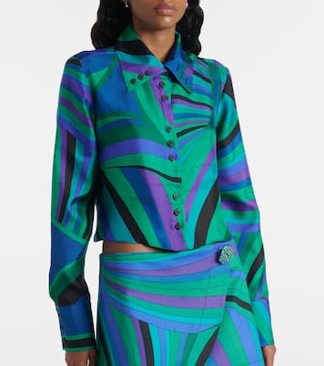 Iride cropped silk shirt | Pucci