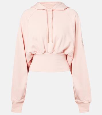 Cropped cotton fleece sweatshirt | Adidas by Stella McCartney