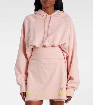 Cropped cotton fleece sweatshirt | Adidas by Stella McCartney