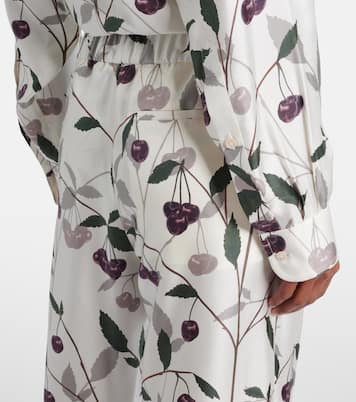 Printed silk twill wide-leg pants | Stella McCartney