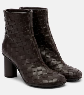 Atomic 75 Intrecciato leather ankle boots | Bottega Veneta