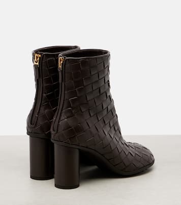 Atomic 75 Intrecciato leather ankle boots | Bottega Veneta