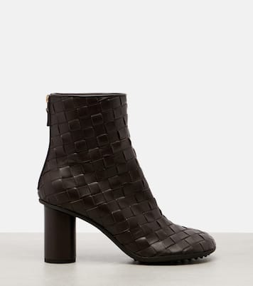Atomic 75 Intrecciato leather ankle boots | Bottega Veneta