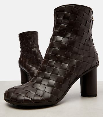 Atomic 75 Intrecciato leather ankle boots | Bottega Veneta