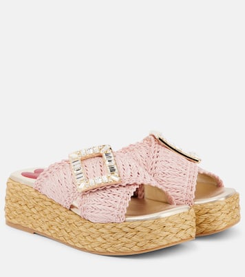 Espa 60 embellished raffia espadrille sandals | Roger Vivier