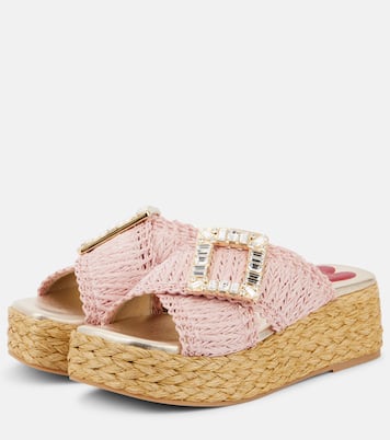 Espa 60 embellished raffia espadrille sandals | Roger Vivier