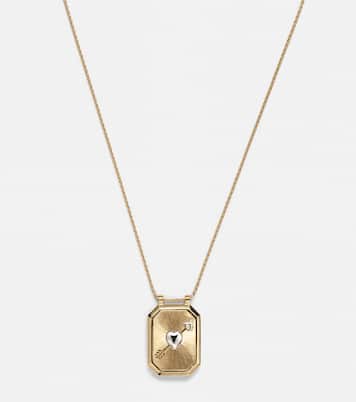 Halskette Cœur Percé aus 18kt Gelb- und Weißgold mit Diamanten | Marie Lichtenberg