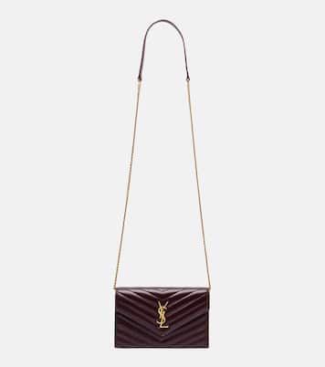 Cassandre Envelope leather wallet on chain | Saint Laurent