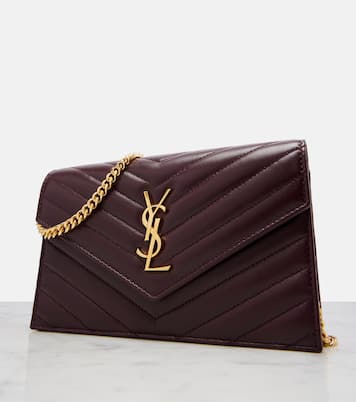 Cassandre Envelope leather wallet on chain | Saint Laurent