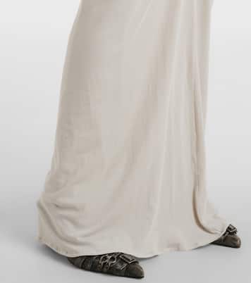 Draped cotton-blend jersey maxi skirt | Entire Studios