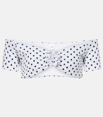 Top Stefani à encolure bardot et pois | Bananhot