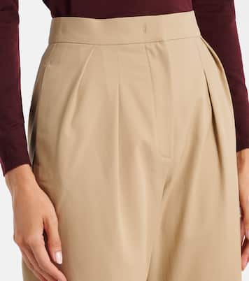 Dede pleated cotton slim pants | Max Mara