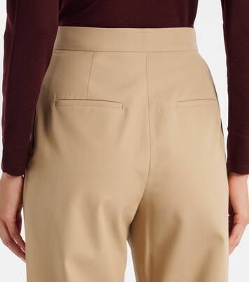 Dede pleated cotton slim pants | Max Mara