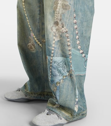 1981 printed mid-rise wide-leg jeans | Acne Studios