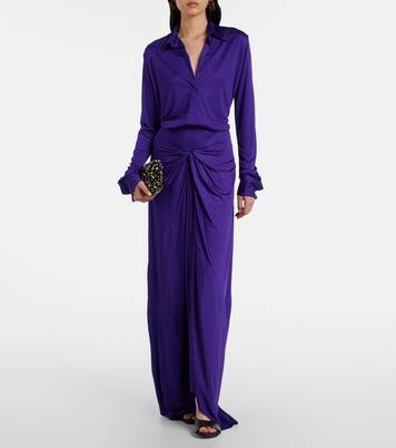 تنورة طويلة بثنيات | Dries Van Noten