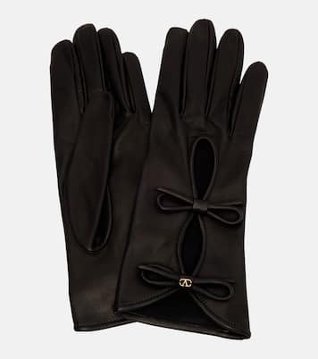 VLogo cutout leather gloves  | Valentino Garavani