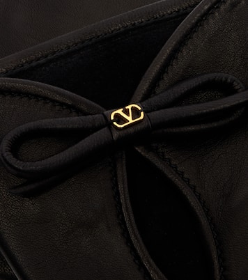 VLogo cutout leather gloves  | Valentino Garavani