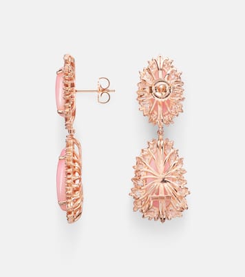 Pendientes de oro rosa de 18 ct con ópalo y diamantes | Suzanne Kalan