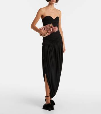 Eva Small crêpe satin clutch | Christian Louboutin