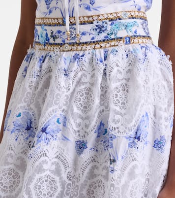 All About That Lace linen midi skirt | Camilla