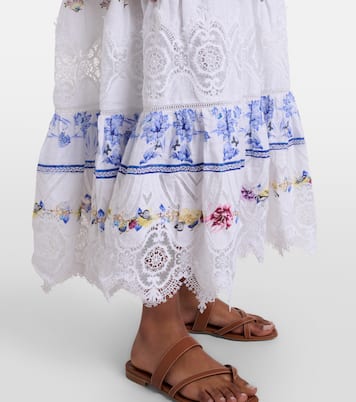 All About That Lace linen midi skirt | Camilla