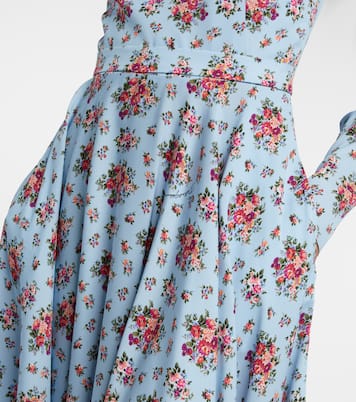 Floral silk-blend midi dress | Dolce&Gabbana