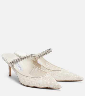 Bing embellished leather-trimmed mules | Jimmy Choo