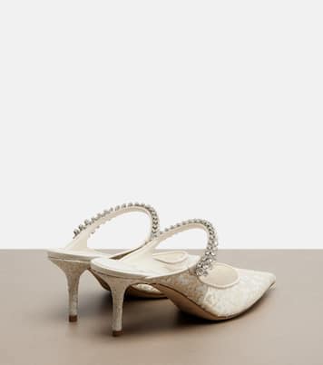Bing embellished leather-trimmed mules | Jimmy Choo