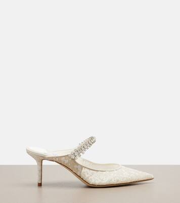 Bing embellished leather-trimmed mules | Jimmy Choo