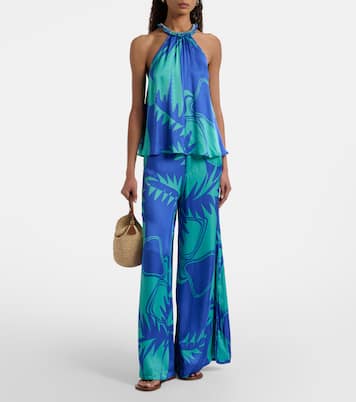 Clea printed high-rise wide-leg pants | Poupette St Barth