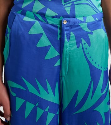 Clea printed high-rise wide-leg pants | Poupette St Barth