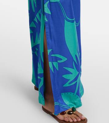 Clea printed high-rise wide-leg pants | Poupette St Barth