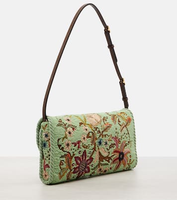 Devain Small beaded floral shoulder bag | Valentino Garavani