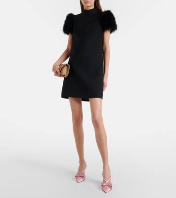 Pumps slingback Bowow 85 in raso con cristalli | Valentino Garavani