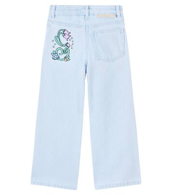 Embroidered wide-leg jeans | Stella McCartney Kids
