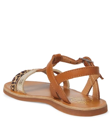 Sandali Plagette in pelle stampata | Pom d'Api