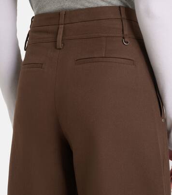 Cotton twill wide-leg pants | Vince