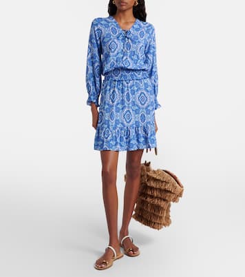 Mykonos printed smocked minidress | Heidi Klein