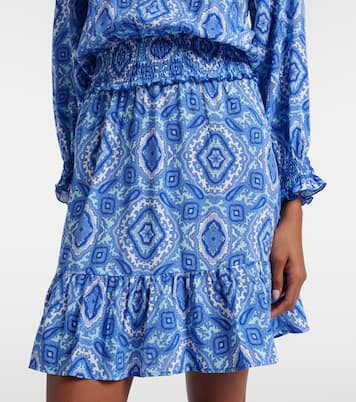 Mykonos printed smocked minidress | Heidi Klein