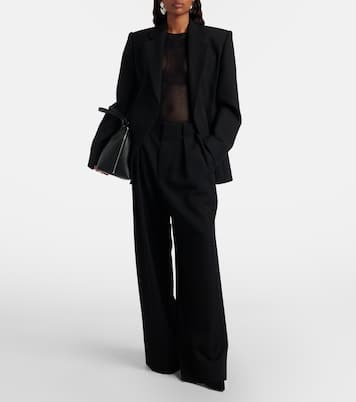 Open-knit wool-blend bodysuit | Wardrobe.NYC