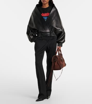 Le City Medium suede top-handle bag | Balenciaga