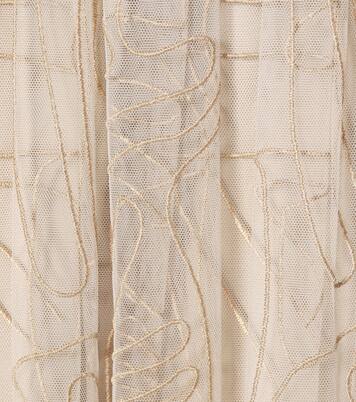 Embroidered tulle maxi skirt | Brunello Cucinelli