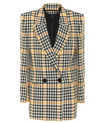 Jina checked linen blazer | Petar Petrov