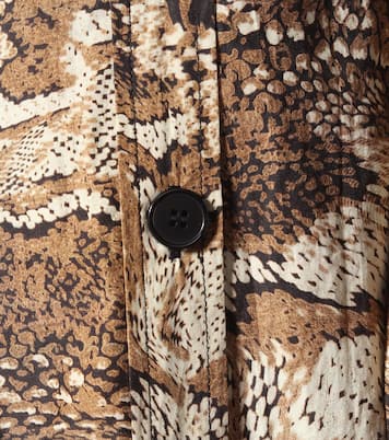 Printed cotton-poplin dress | Ganni