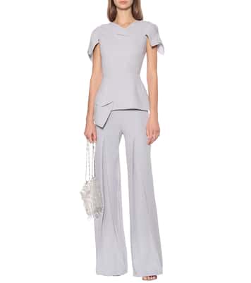 Pantalon ample en crêpe de laine | Roland Mouret
