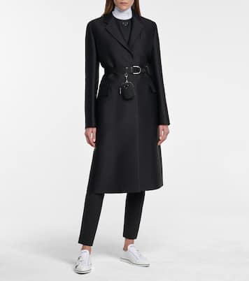 Sneakers a stampa in gabardine | Prada
