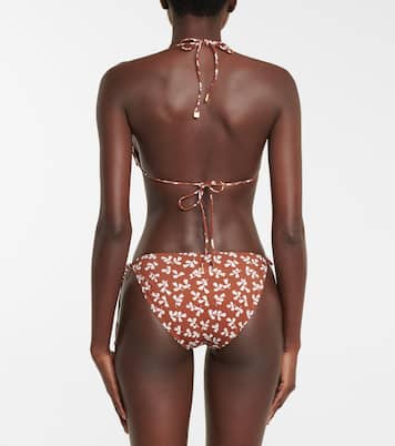 Printed triangle bikini top | Tory Burch